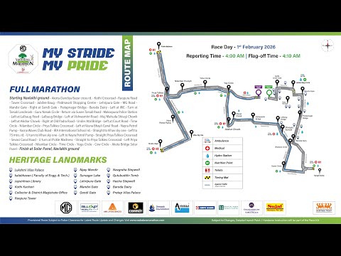 Full Marathon Route (42.195 KM) | Vadodara Marathon 2026 | The Ultimate Challenge
