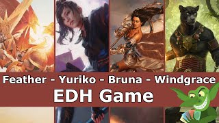 Feather vs Yuriko vs Bruna vs Lord Windgrace EDH / CMDR game play for Magic: The Gathering