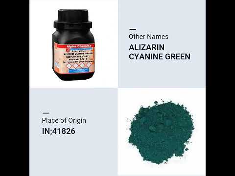 ALIZARIN CYANINE GREEN (C.I. No.61570) High Demand Organic Chemical for Research