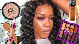 FULL FACE OF MAYBELLINE |FULL FACE ONE BRAND DRUGSTORE MAKEUP