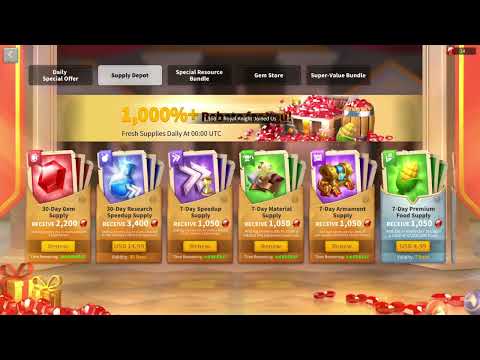 BABA TC ATATURK - Pre-kvk troop training with 3m gems - Rise of Kingdoms