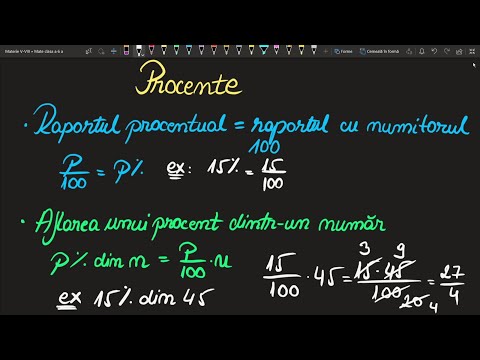 Rapoarte si procente clasa a 6 a Teorie si Exercitii (Invata Matematica Usor-Meditatii Online)