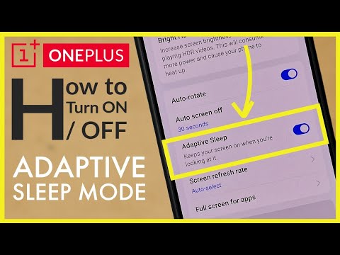 How to Turn ON / OFF Adaptive Sleep Mode OnePlus Android Phone