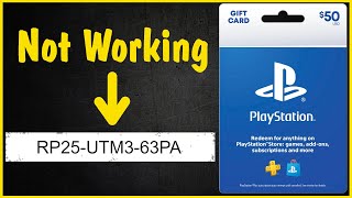 How to Fix Issues With PlayStation Gift Card Codes | not working, error, can