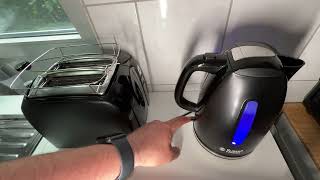 Russell Hobbs Wasserkocher [1,7l, 2400W,blaue LED-Beleuchtung] Textures Unboxing und Anleitung