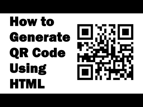How to Generate QR Code Using HTML