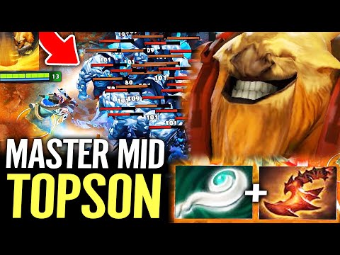 🔥 TOPSON EarthShaker GODLIKE NEW MID — Eul's Scepter + STR Blink 100% MASTER Style Dota 2 Pro