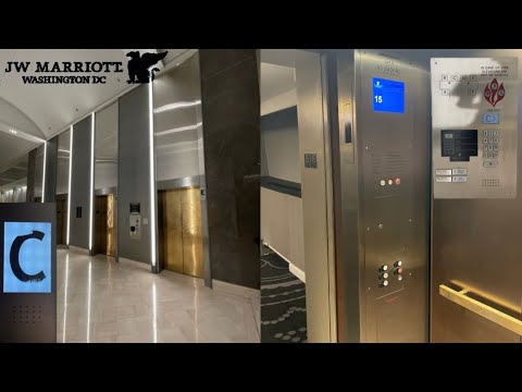 AMAZING Famous Schindler Miconic 10 Traction Elevators | JW Marriott | Washington, DC
