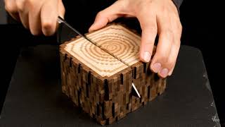 Google Veo 3 Fast Sample Video - Minecraft Wood Block Cut ASMR