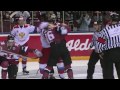 Ice Hockey Big Fight Maris Bicevskis V Yaroslav Dyblenko Latvia Russia Friendly Game