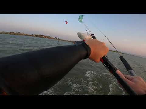 kiteboarding at sherman island, CA
