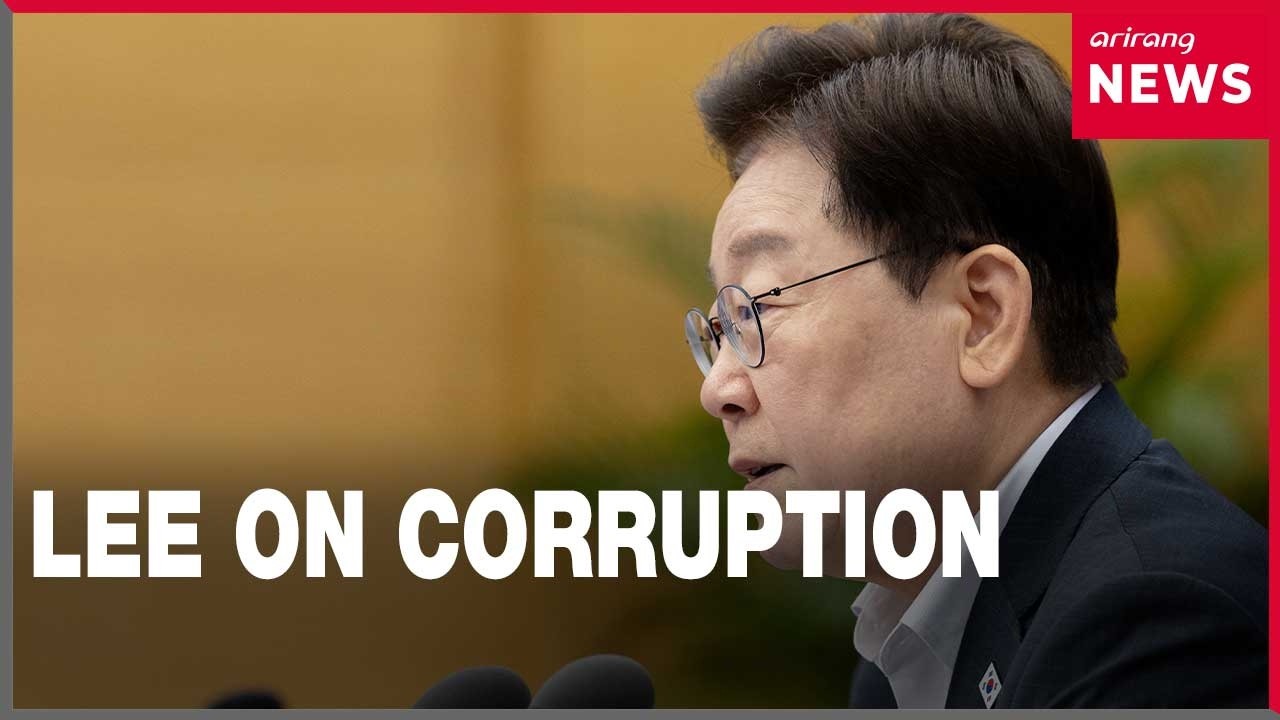 South Korea's President Lee Targets Corruption, Cites 31st-Place Global Ranking