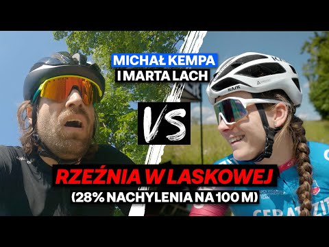 Michał Kempa zmierzył się z ZAWODOWĄ KOLARKĄ na NAJBARDZIEJ STROMYM podjeździe w Polsce!