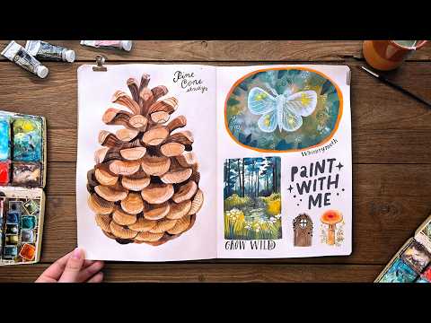 Paint With Me ✦ whimsical forest sketchbook (+ including reference pictures)