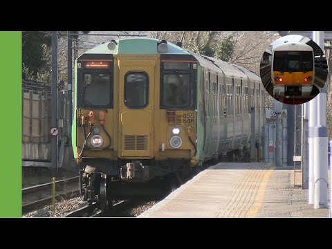 Class 455 arrives at Beckenham Junction