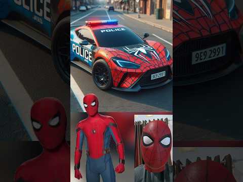 Superheroes but police car 💥 Marvel & DC-All Characters #marvel #avengers#shorts