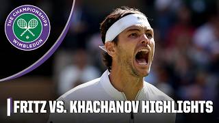No. 5 Taylor Fritz vs. No. 17 Karen Khachanov Quarterfinals FULL HIGHLIGHTS | 2025 Wimbledon