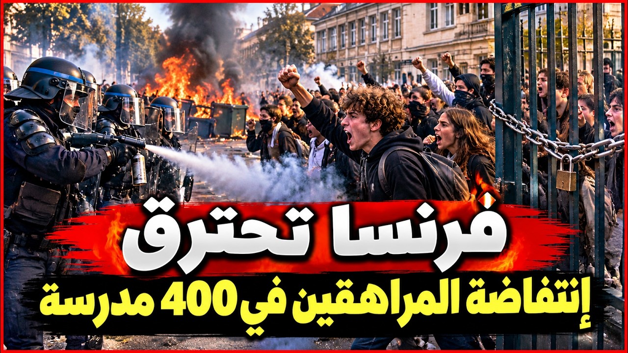 المراهقين يحرقون فرنسا .. جيل Z يغلق المدارس فرنسا وحرب شوارع في باريس