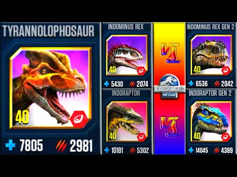 SUPERSAURUS INDOMINUS REX VS INDOMINUS REX GEN 2 | JURASSIC WORLD THE GAME