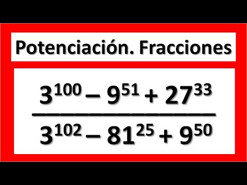 POTENCIACIÓN DE FRACCIONES