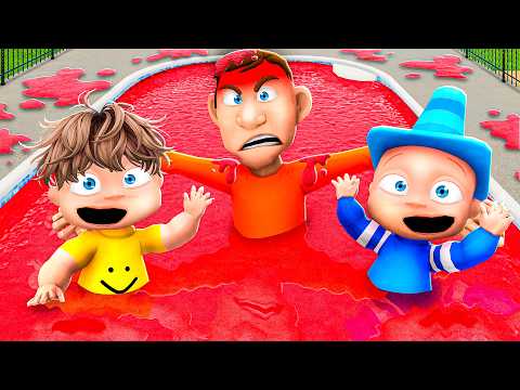 We Filled Our Daddy's Pool With Slime!