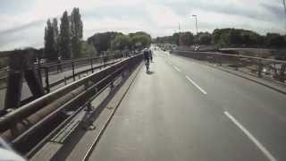 preview picture of video 'Riding to watch 2012 Olympic Cycling race Walton-on-Thames'
