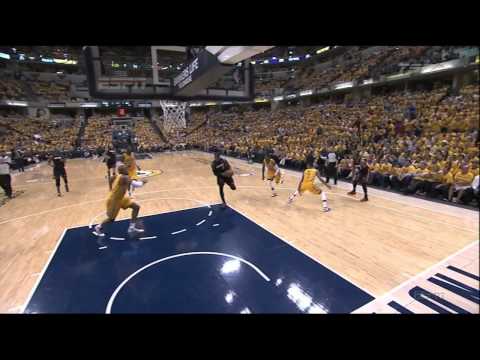David West fouls LeBron James