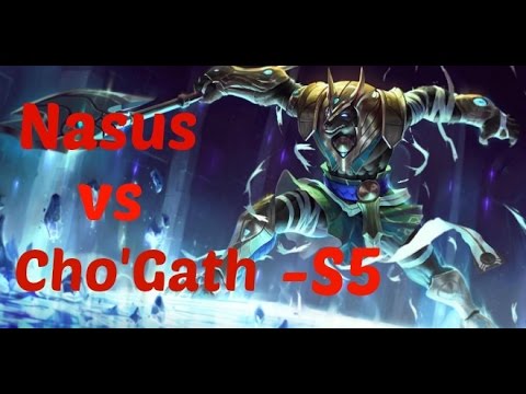 S5 - Nasus vs Cho'Gath Top Gameplay League of Legends Cyberaids