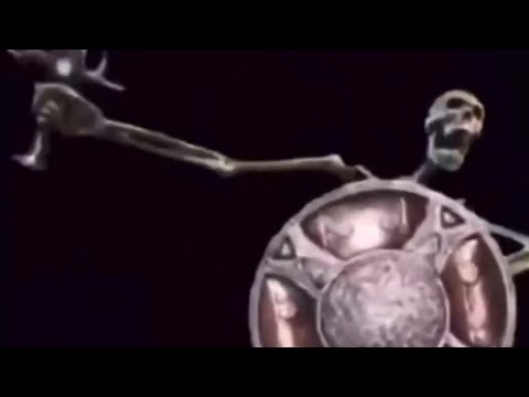 skeleton banging shield