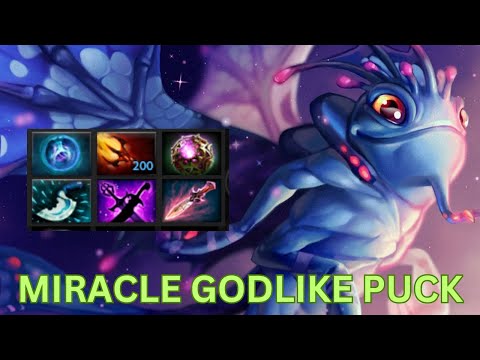 Dota 2 Miracle Godlike Puck vs 23savage Medusa