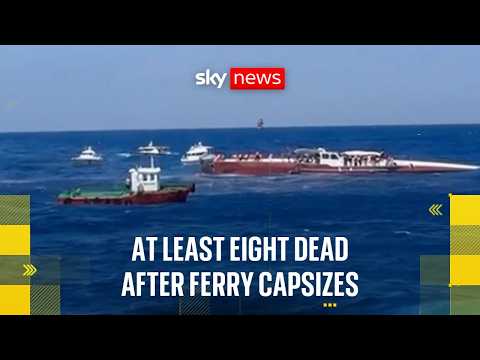 At least eight people dead as ferry capsizes off northern Cyprus - with captain arrested