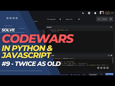 Codewars 9 Twice As Old Solved In Python Javascript