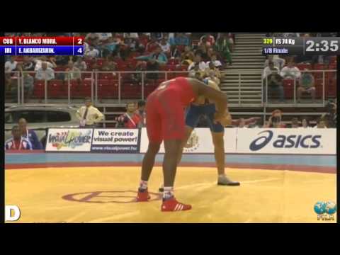 Ezzatollah Akbari (IRI) vs Yunierki Blanco (CUB) 1/8 Final - 2013 World Wrestling Championships