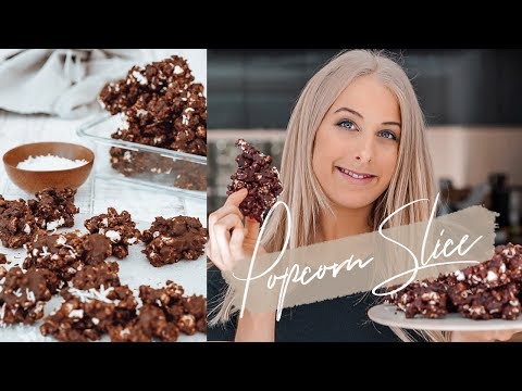 The Best Chocolate Popcorn Slice Recipe | Healthy, Vegan, Gluten Free, Refined Sugar Free