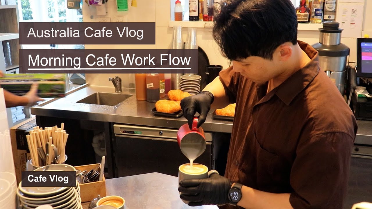 Australia Morning Cafe Vlog | 17 minutes barista work flow vlog at Australia local cafe