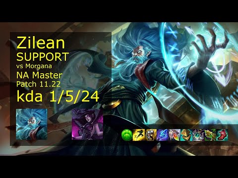 Zilean Support & Jhin vs Morgana & Ezreal - NA Master 1/5/24 Patch 11.22 Gameplay