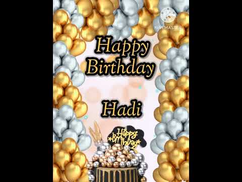 Happy birthday 🎉Hadi 🎉Black Golden theme |For birthday boy 🥳 #birthday#status#celebrations#withname