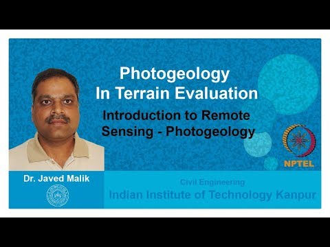 Lecture - 1 : Introduction to Remote Sensing - Photogeology