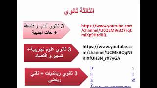 فيديو توضيحي حول عناوين القنوات التعليمية حسب المستوى التعليمي