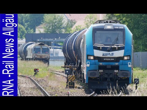 Seltener EuroDual Allgäueinsatz! Br159 209 mit Kesselzug in Kempten | Rail News Allgäu | Zügig20