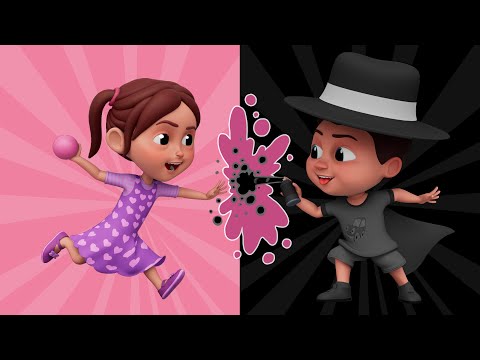 Pink and Black Song 🎀🐈 Colorful & Fun Turkish Kids Music | Mini Mini Kids