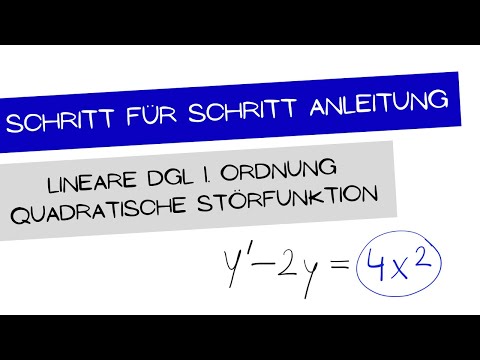 Lineare DGL 1. Ordnung - quadratischer Lösungsansatz - schnell und einfach erklärt