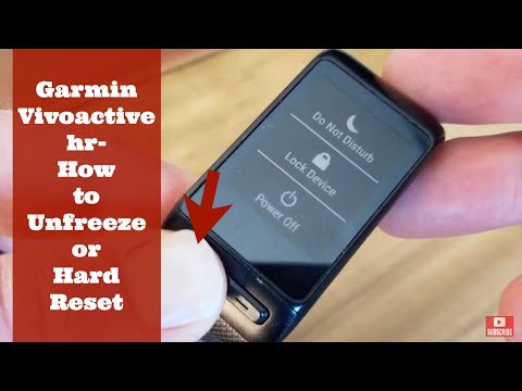Garmin Vivoactive hr- How to Unfreeze or Hard Reset 2020