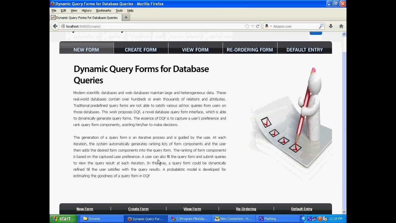 Dynamic Query Forms for Database Queries