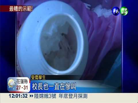 "片鹼"驚爆飛濺 校長清水管傷眼
