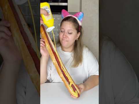 From Small to Giant Hot Dog Lemya 🌭 #shorts #funny #viral