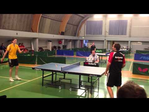 Guðmundur Stephensen og Nathan van der Lee keppa til úrslita í borðtennis - lengra myndskeið