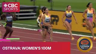 Women's 100m final at Continental Tour stop in Ostrava | #CBCSports