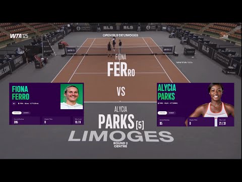 (WC) Fiona Ferro (FRA) vs  (5) Alycia Parks (USA)  -  Game, Set, Match