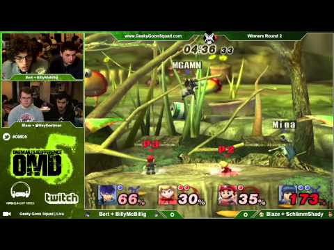 OMD5 - Bert + BillyMcBillig Vs. Blaze + SchlimmShady - Winners Round 2 - Project M Doubles
